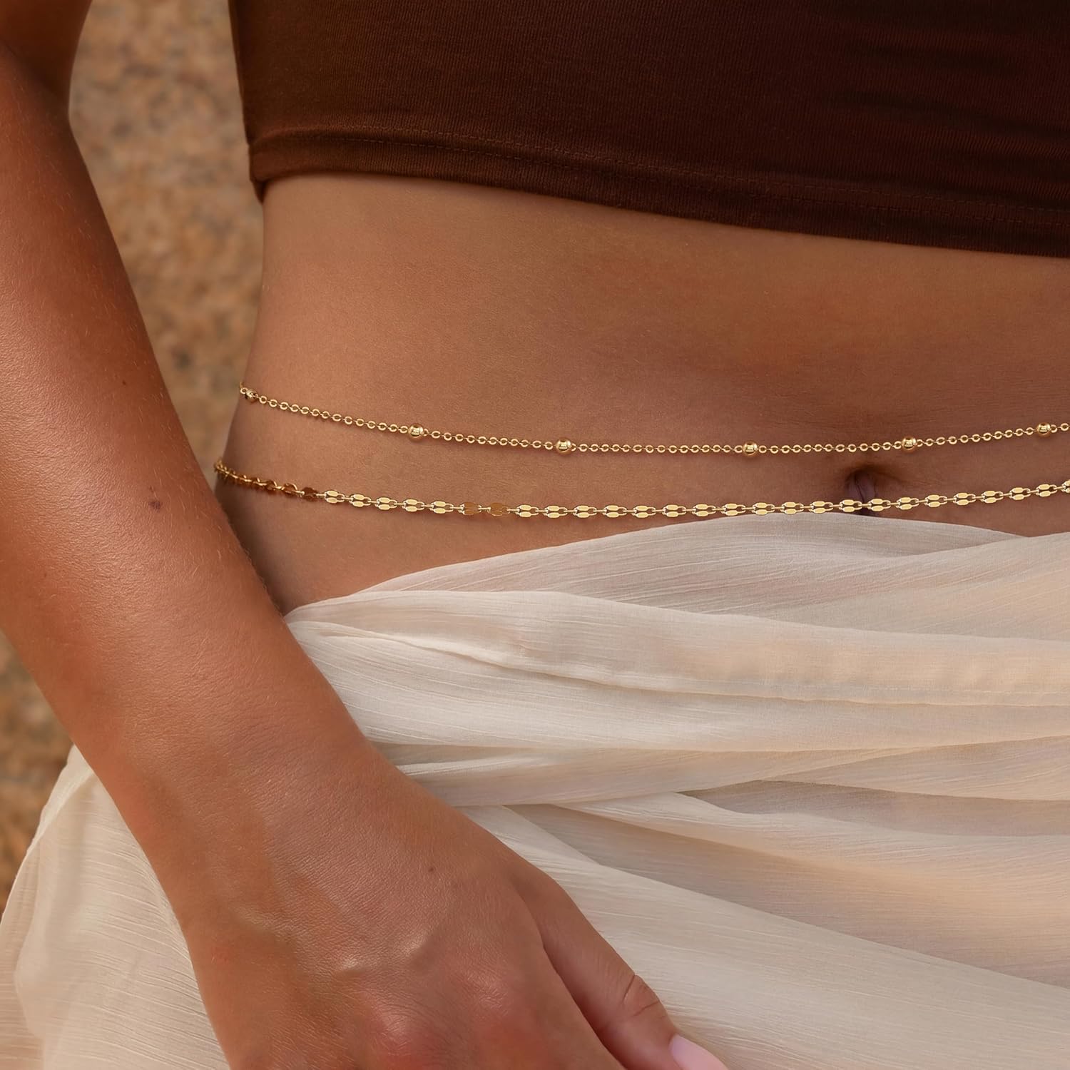 سلسلة خصر مطلية بالذهب عيار 14 - مراجعة Body Jewelry Chain وسعره