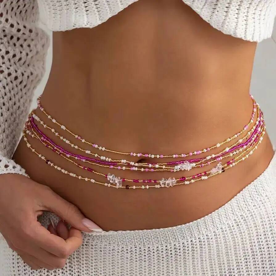 مجموعة من 6 قطع سلاسل خصر بوهي - مراجعة Body Jewelry Chain وسعره