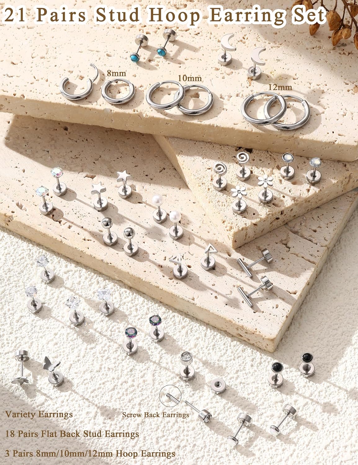 FASACCO 1 زوج الجراحية الصلب ش - مراجعة Body Jewelry Surgical Steel وسعره